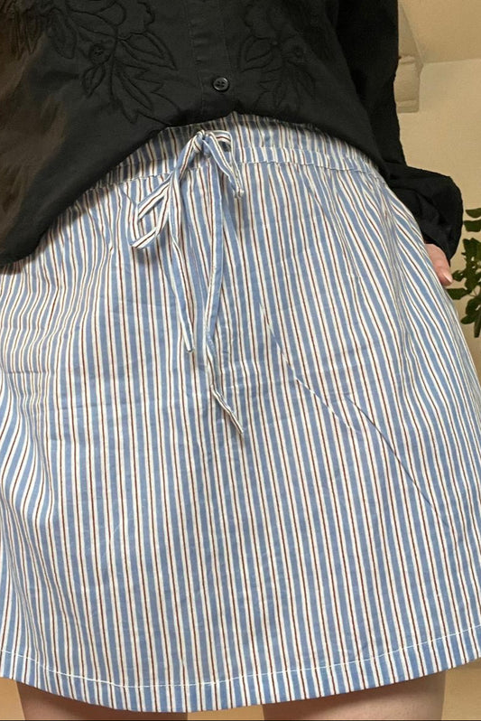 Skall Skirt - Blue/Brown Stripe
