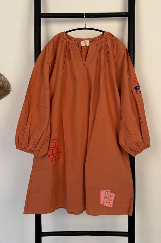 The Champagne Tunic Dress - Amber Brown