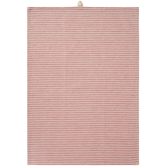 Viskestykke 50x70 - Natur m. røde striber