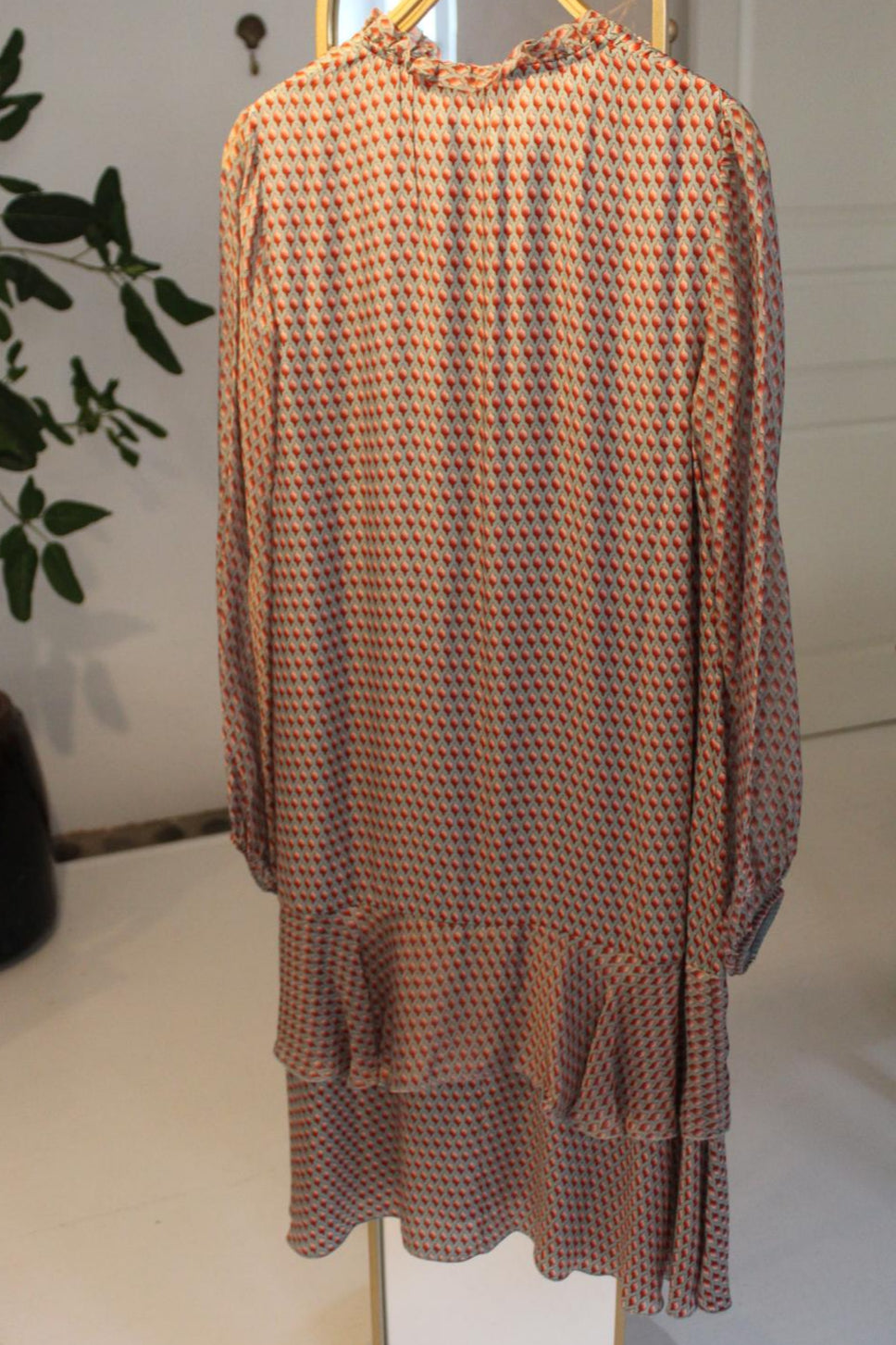 Luella Dress - GreyBlue/Red