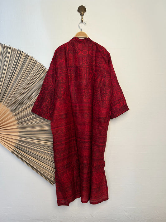 87 Kimono silk long – bagside