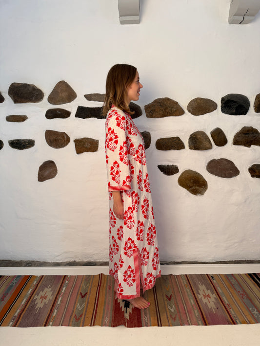 Tabita dress - rød og hvid