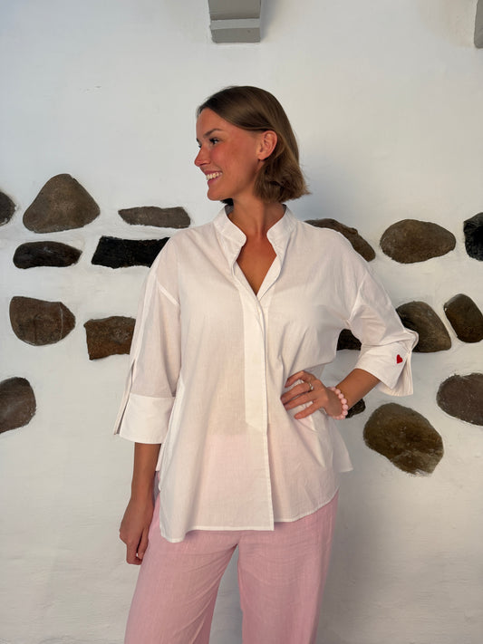 Luna shirt love - paper white