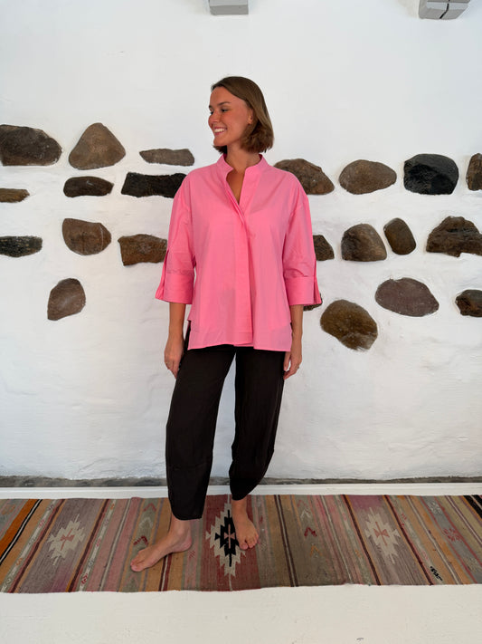 Luna shirt shoot for the stars - pink med grøn skrift