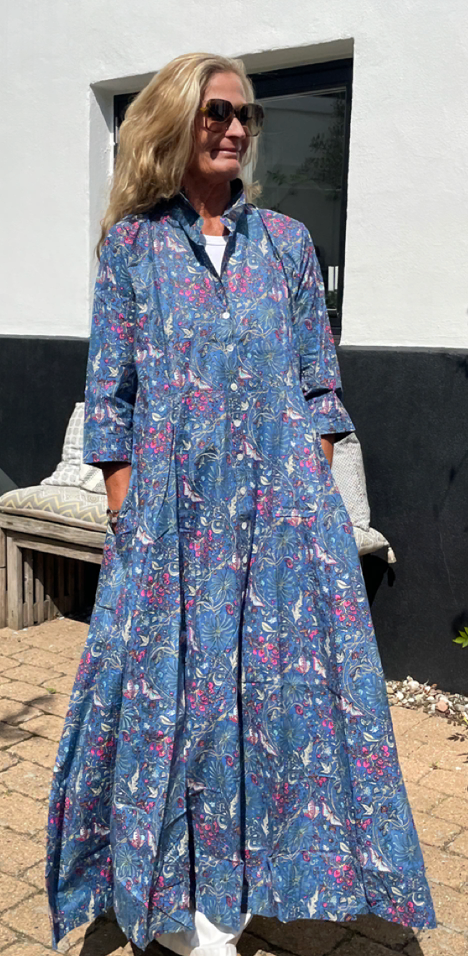 Delhi dress blå
