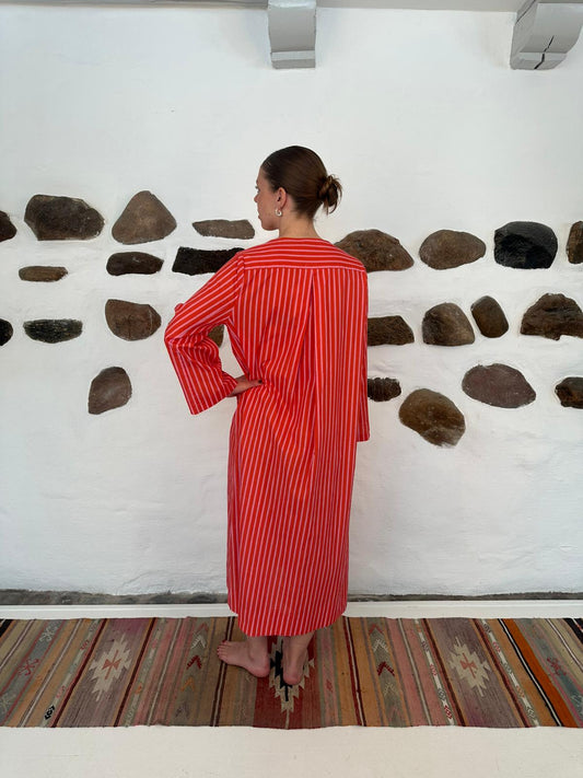 Ulrikke dress long - Pink/red