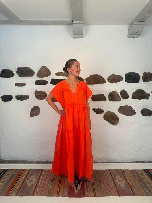 Ubud dress - Coral