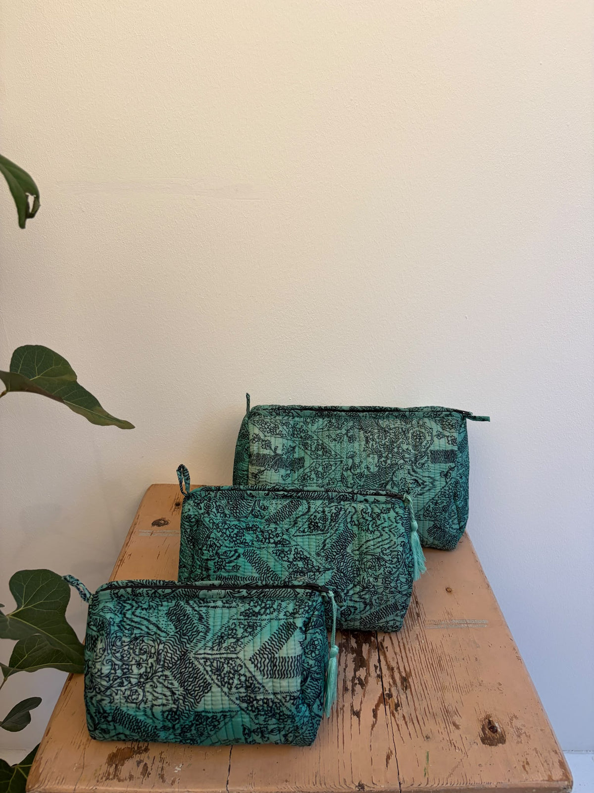 Cosmetic bag set silk - 5162