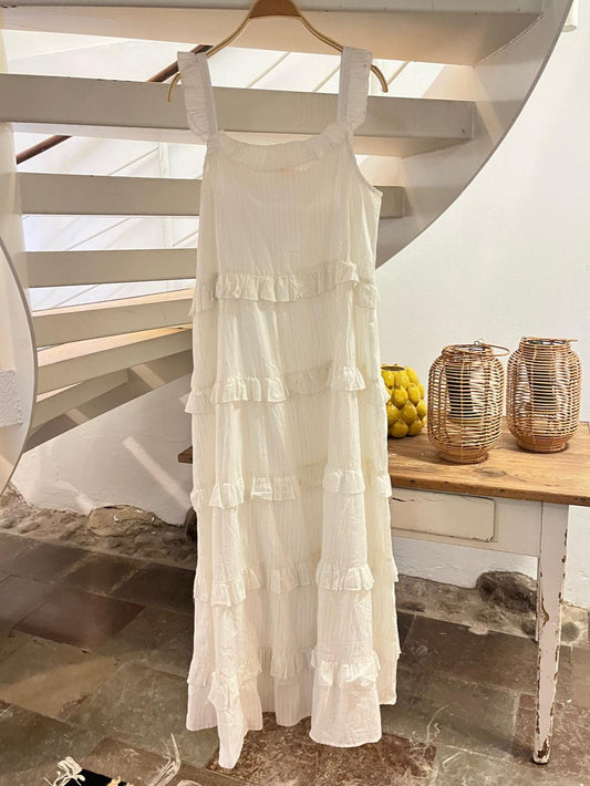 Summer Dress - Silver Stripes