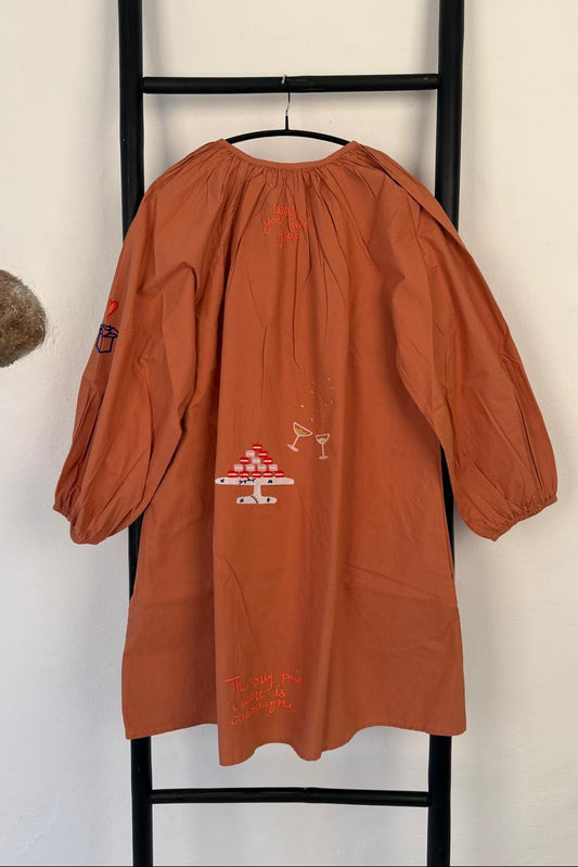 The Champagne Tunic Dress - Amber Brown