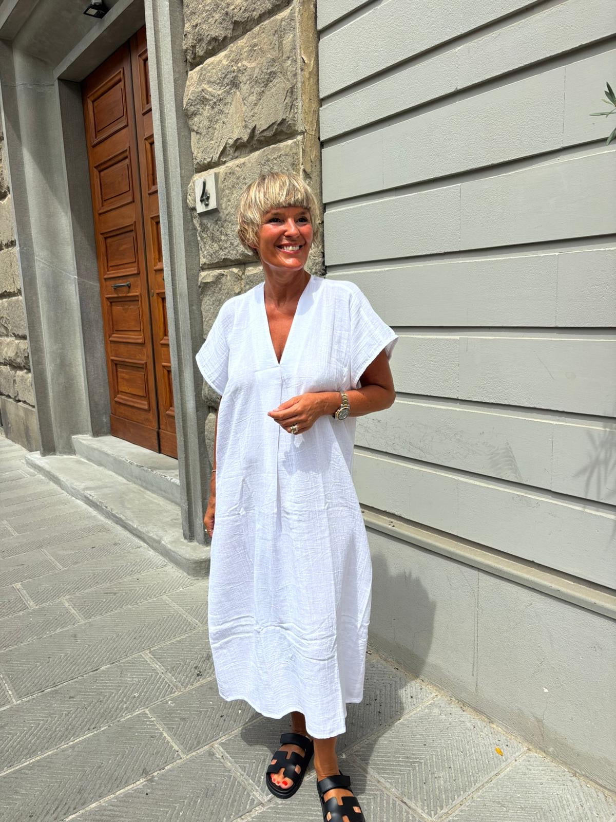 Stella kaftan white