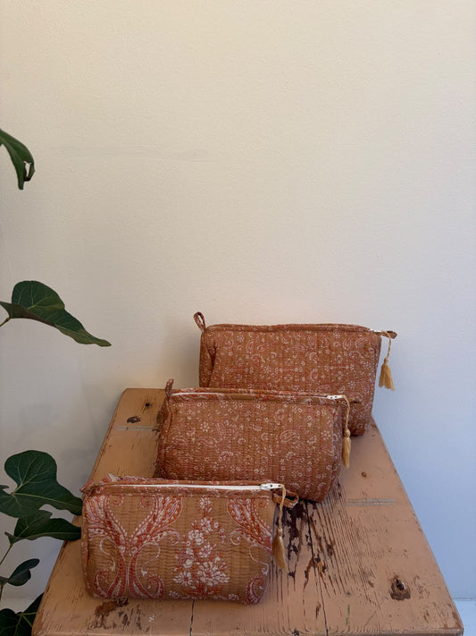 Cosmetic bag set silk - 5163