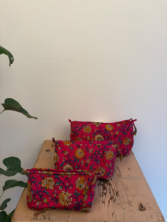 Cosmetic bag set silk - 5173
