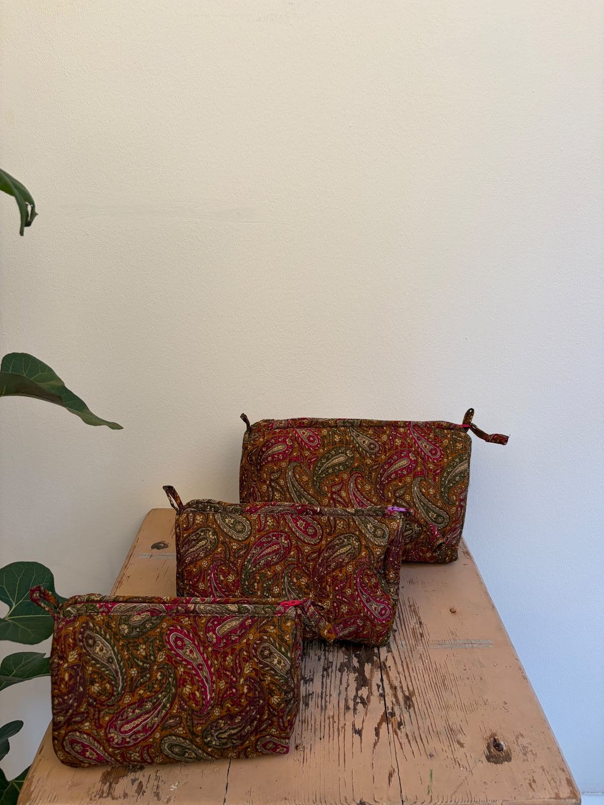 Cosmetic bag set silk - 5176