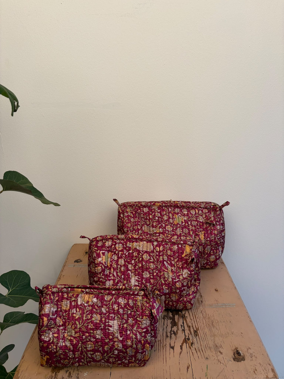 Cosmetic bag set silk - 5186