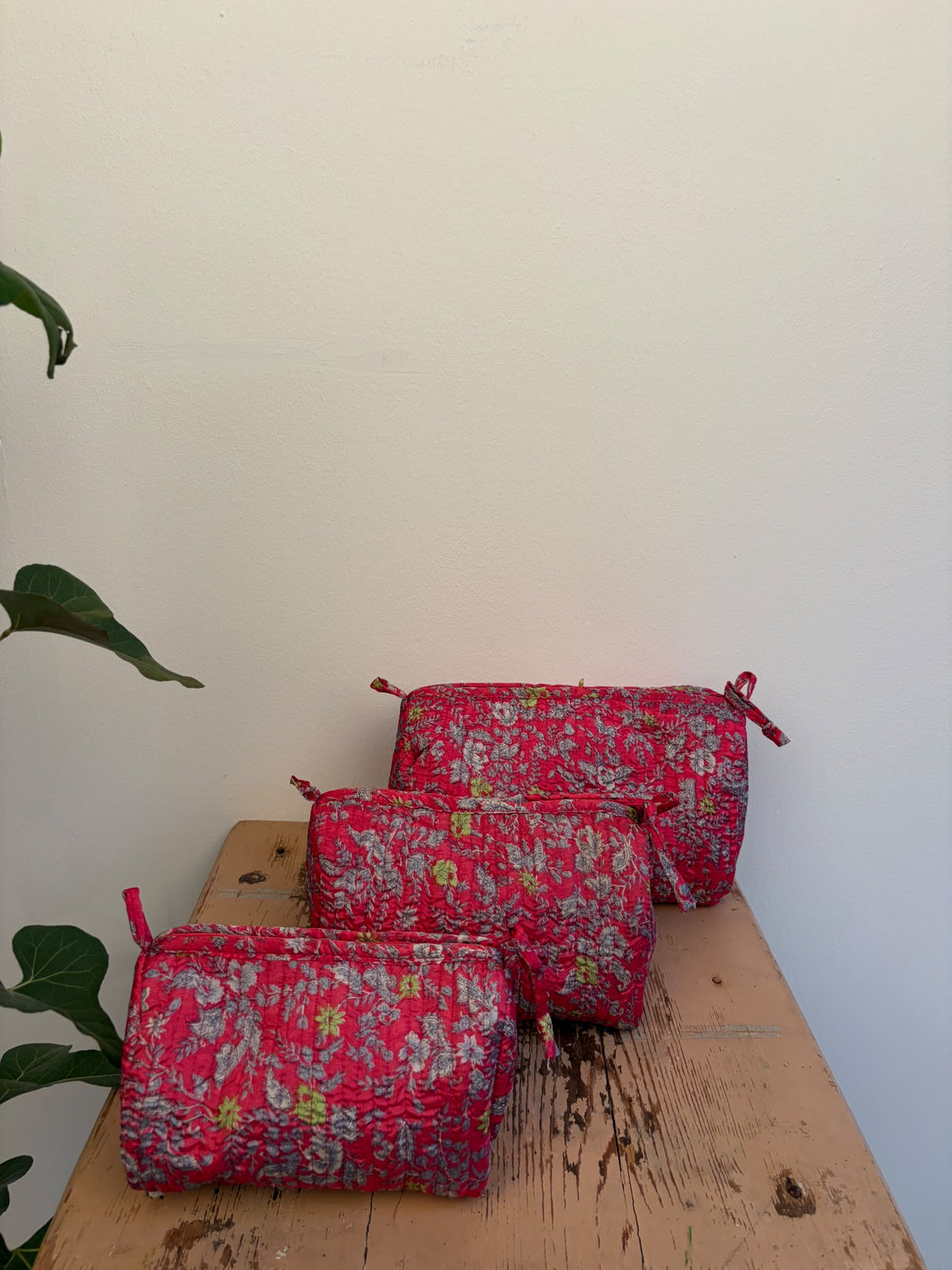 Cosmetic bag set silk - 5189