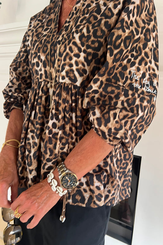 Ana Blouse - Leo (Light Blue)