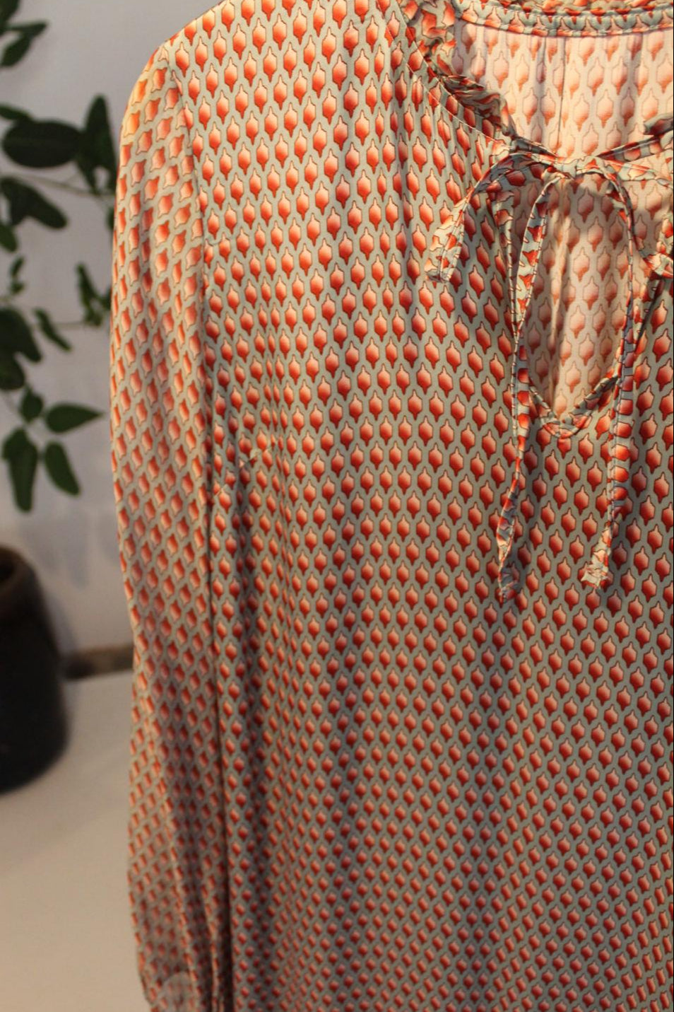 Luella Dress - GreyBlue/Red