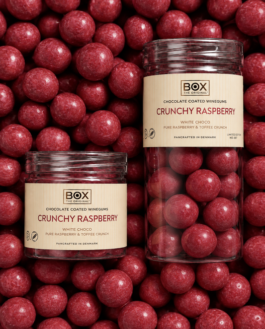 Crunchy Raspberry - Chocolate coated winegum