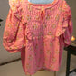 Esther Blouse - Flower Pink