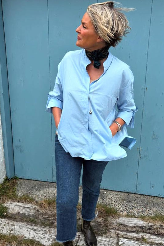 Luna Shirt Plain - Baby Blue