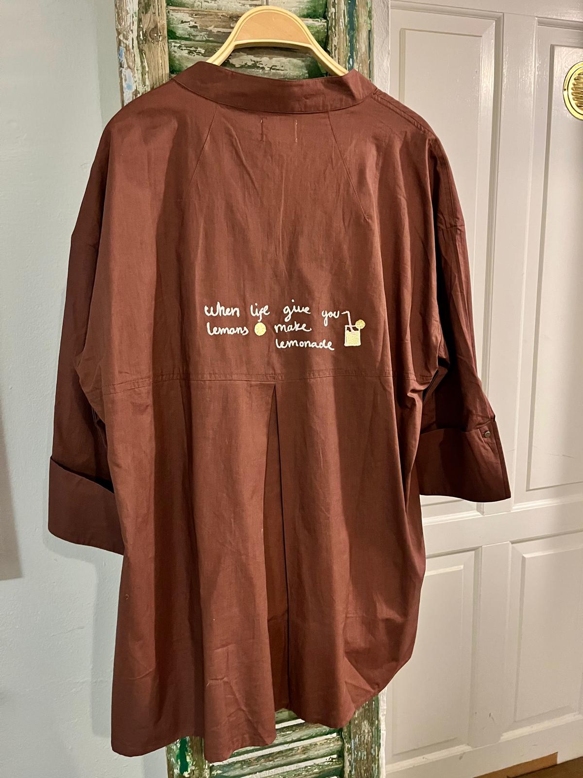 Luna Shirt Lemon - Brown