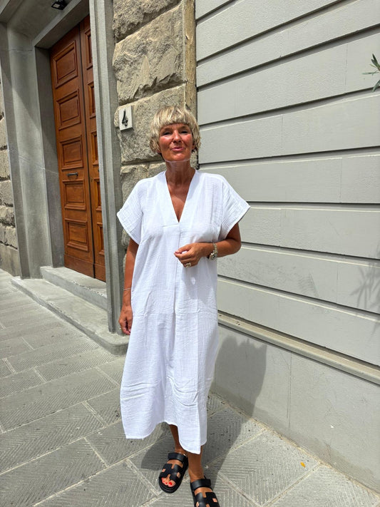 Stella kaftan white