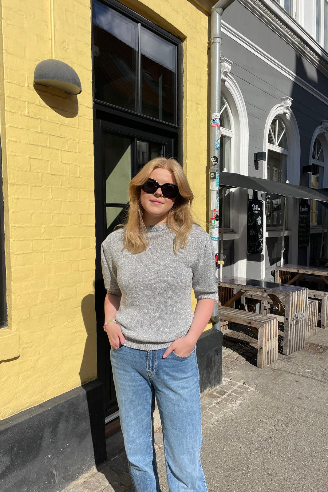 Glitter Knit - Silver Grey