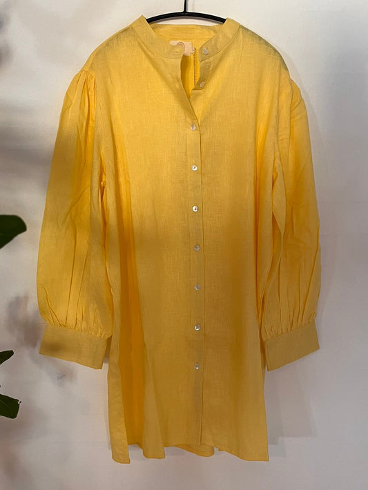 Viola Shirt Dress - Yellow