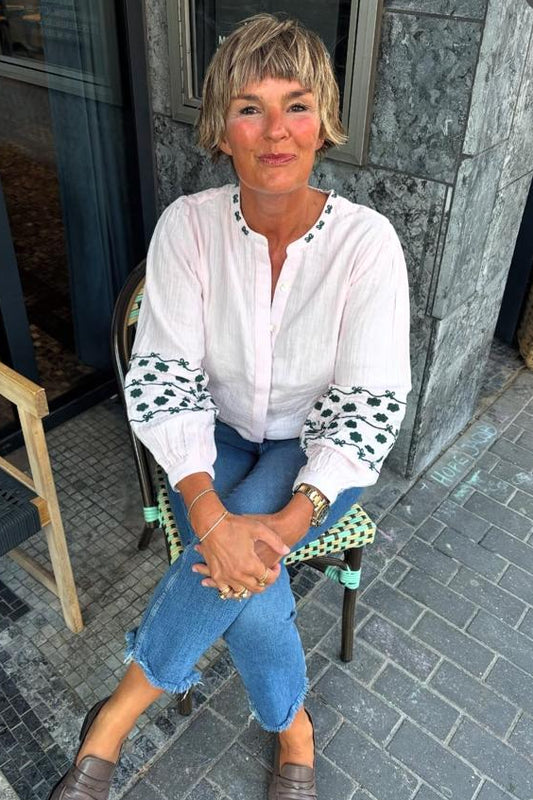 Baggu Shirt - Rose With Dark Green