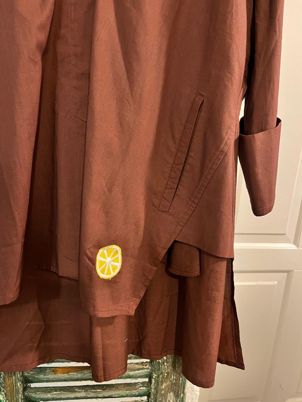 Luna Shirt Lemon - Brown