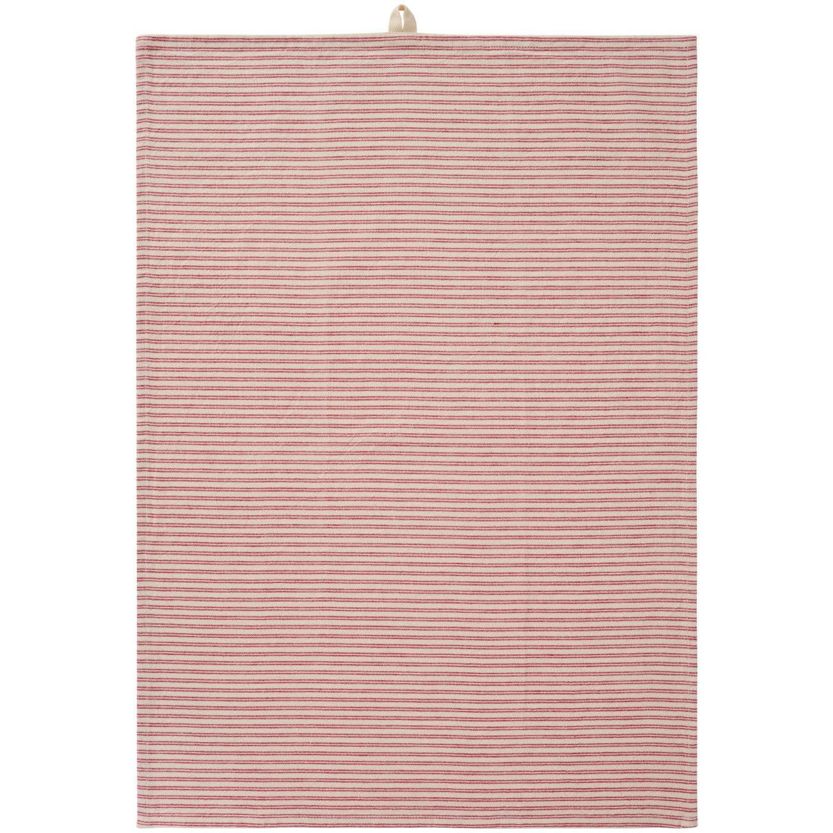 Viskestykke 50x70 - Natur m. røde striber
