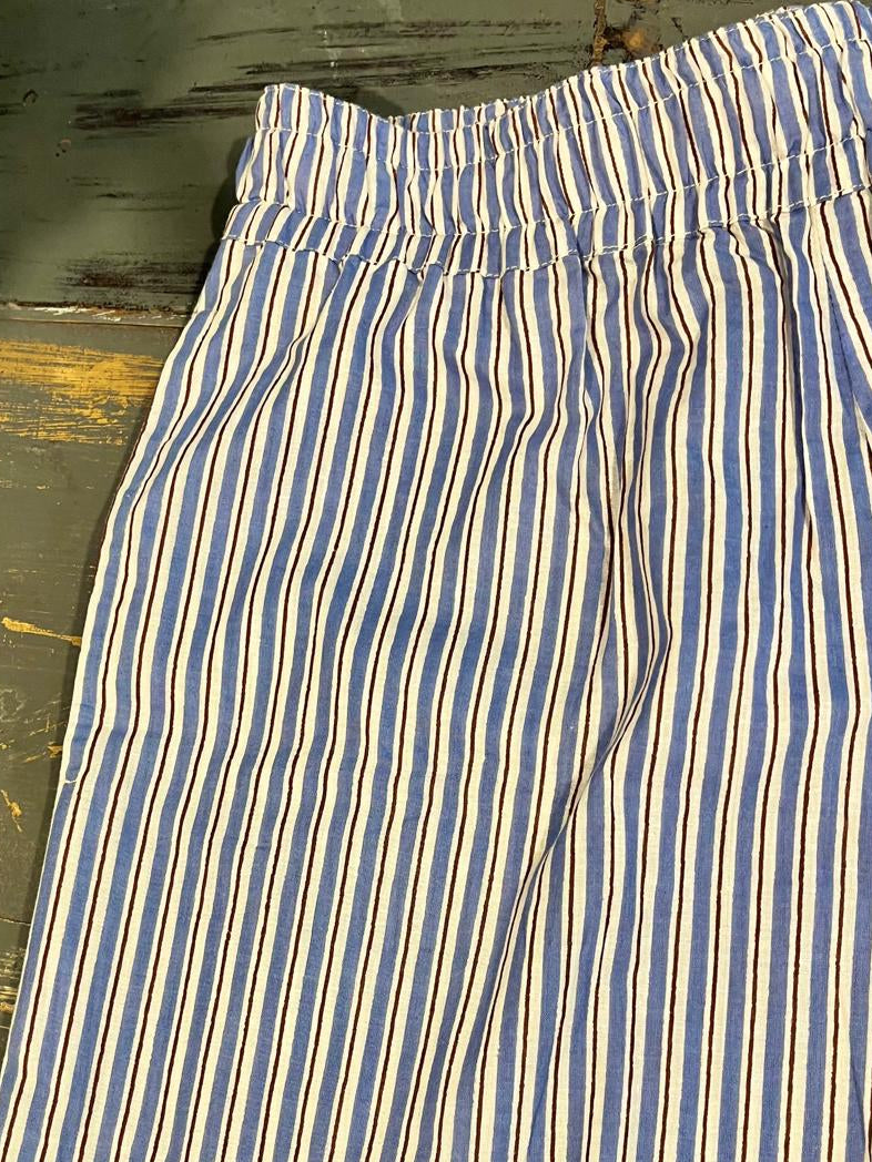 Skall Shorts - Blue/Brown Stripe