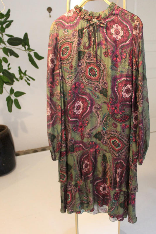 Luella Dress - Green/Pink