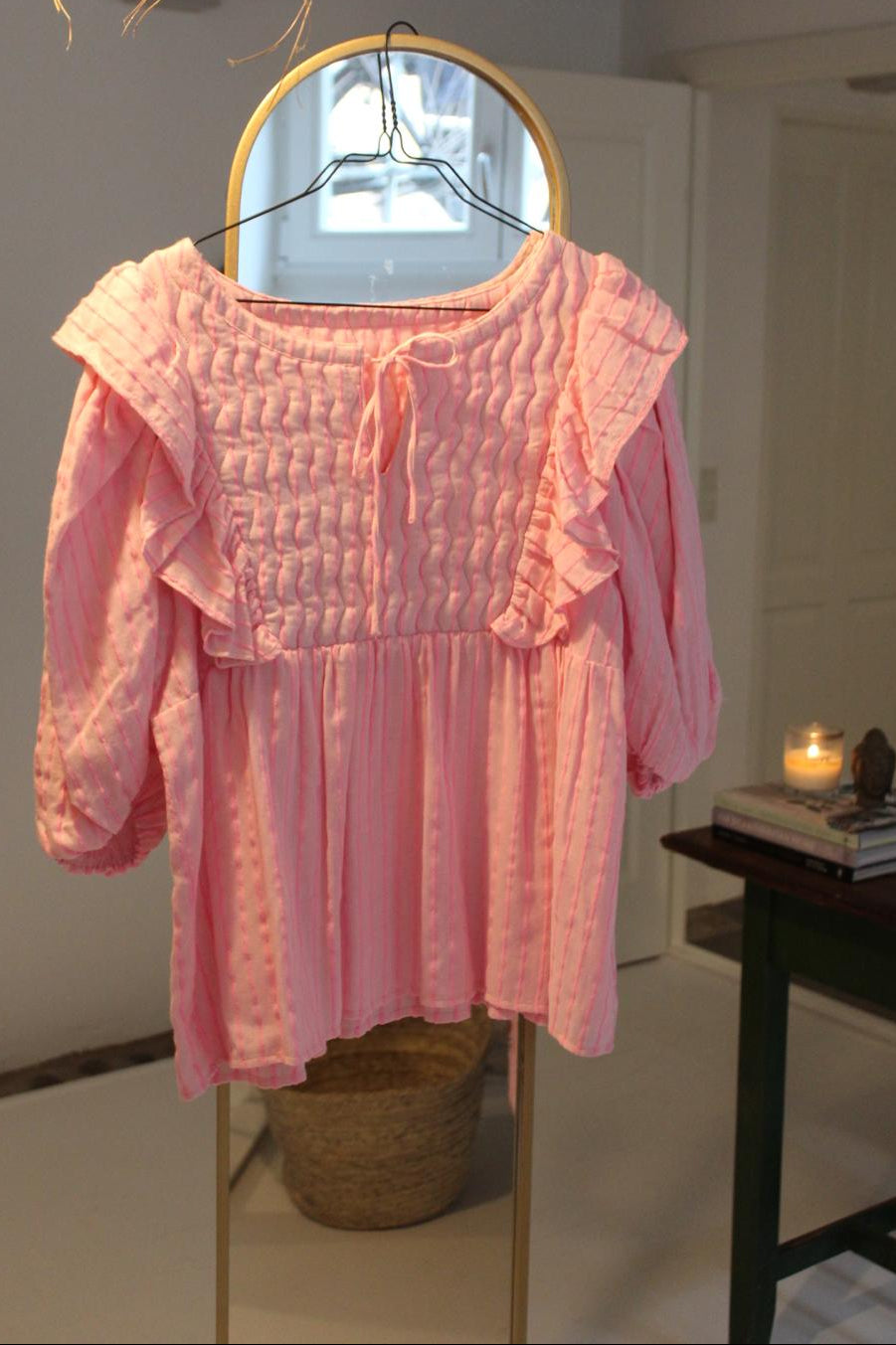 Esther Blouse - Pink Stripe