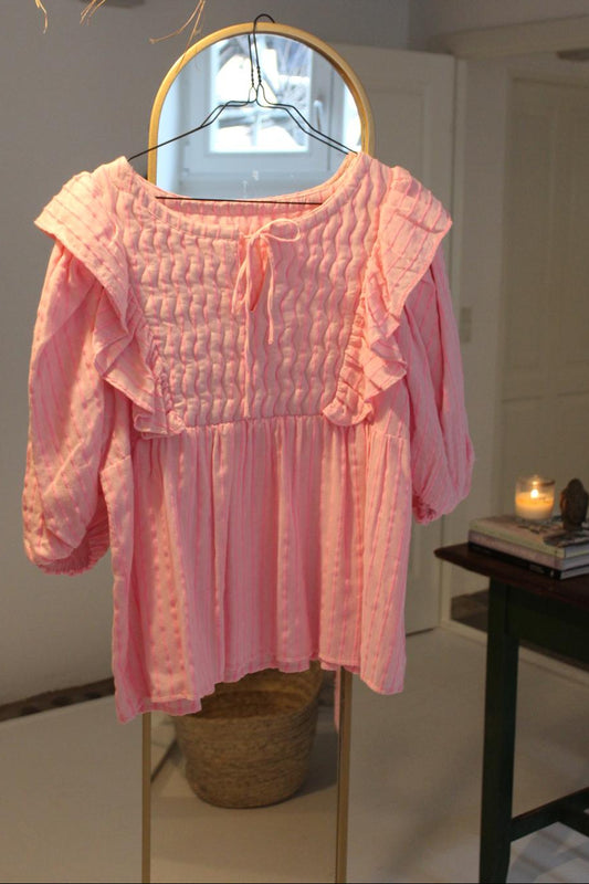 Esther Blouse - Pink Stripe