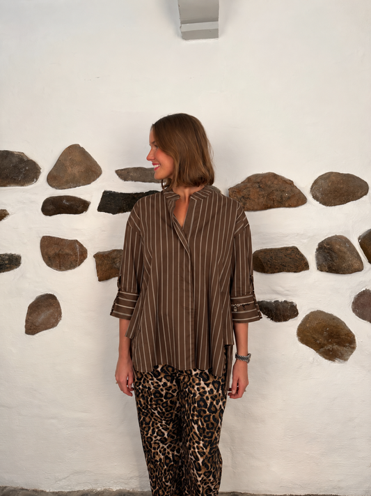 Luna shirt Bee you - Brown stripe