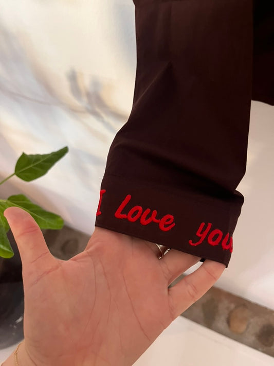 P.S I Love You Shirt - Brown