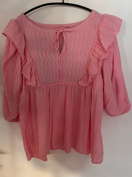 Esther Blouse - Pink Stripe