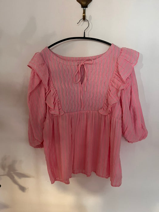 Esther blouse pink stripe