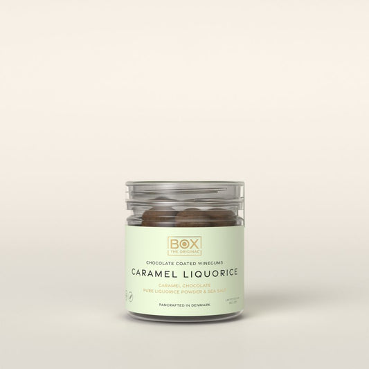 Caramel Liquorice - Chocolate coated winegum