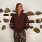 Baggu Shirt - Brown with rose