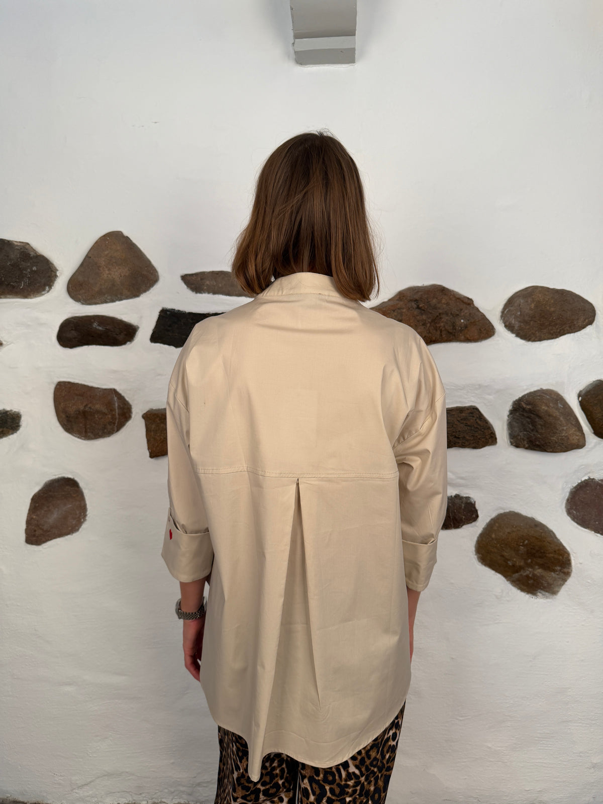 Luna shirt We care about you - Beige