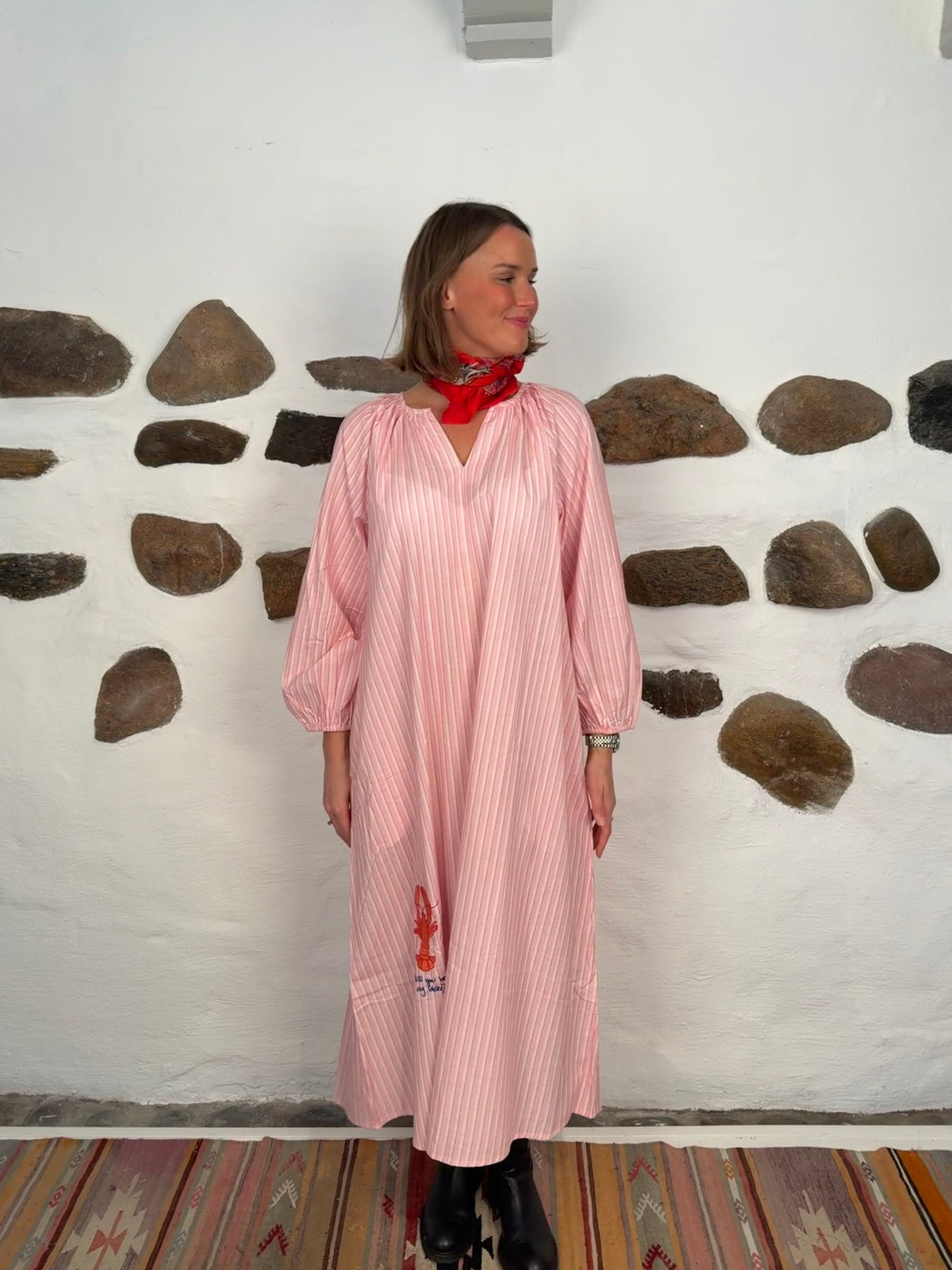 The lobster dress - Rosa stripe