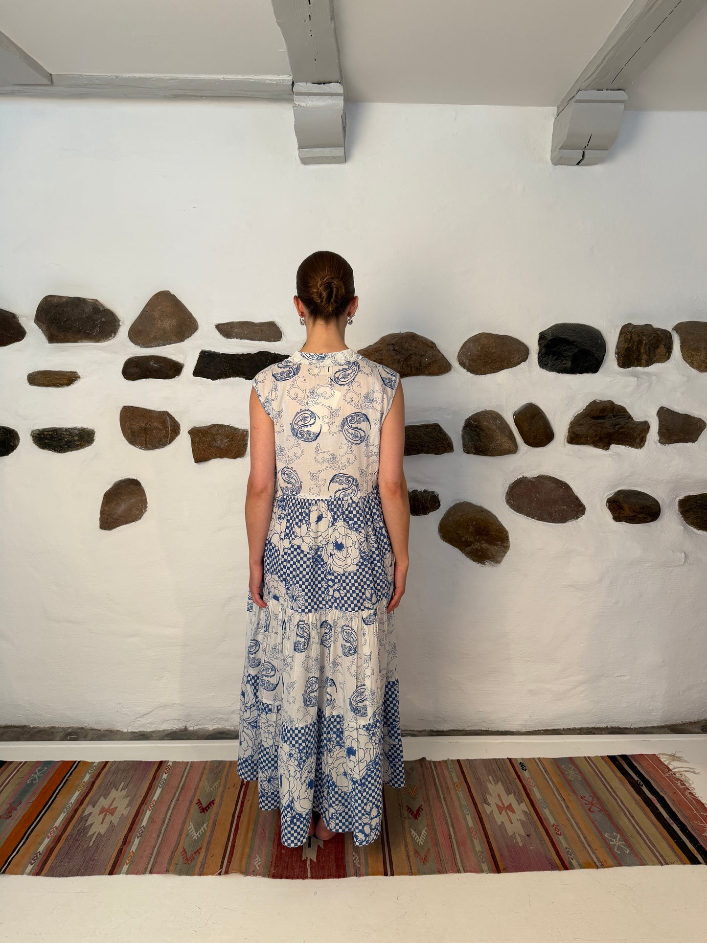 Geisha dress - blå og hvid