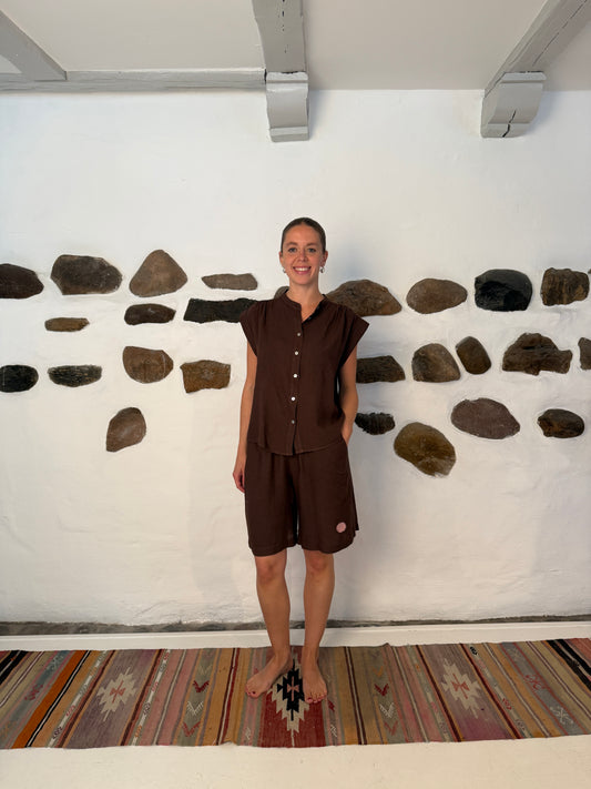 Sea shell blouse - brun
