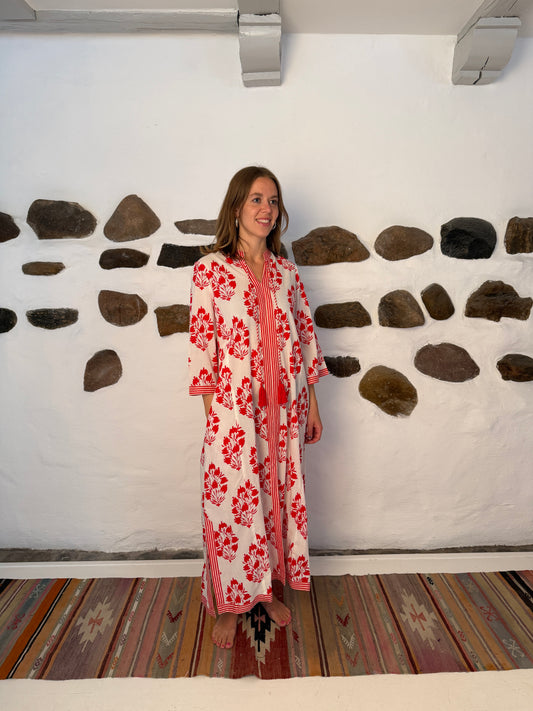 Tabita dress - rød og hvid