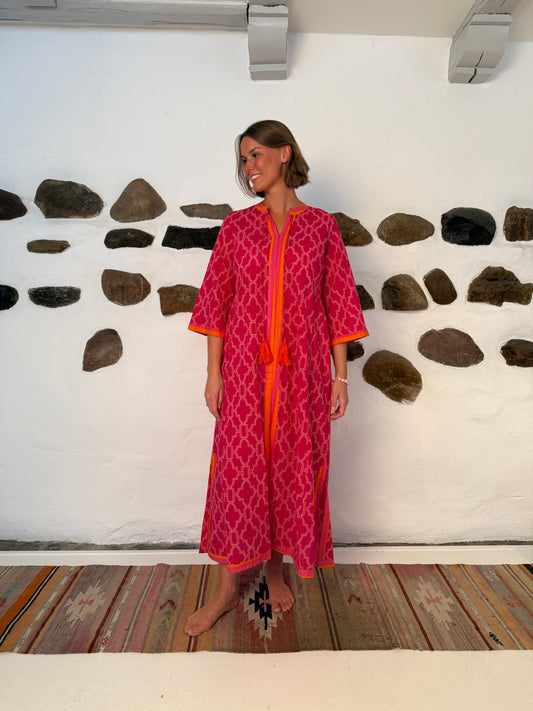 Tabita dress - pink og orange