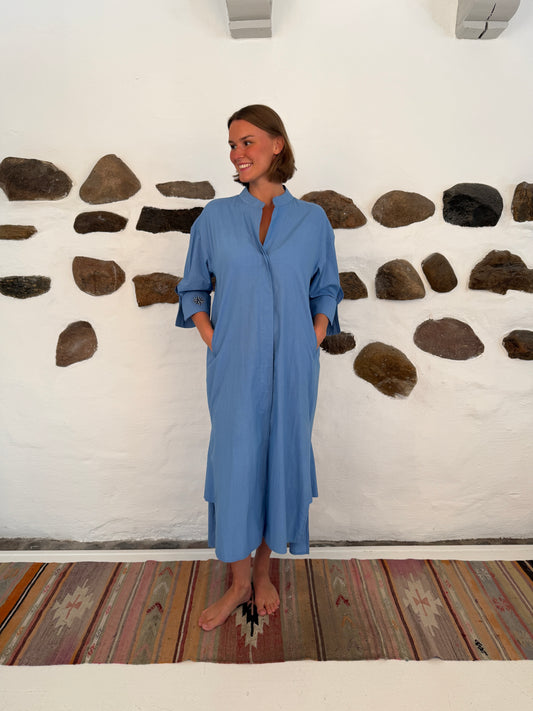 Luna shirt dress - blue