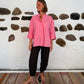 Luna shirt shoot for the stars - pink med grøn skrift